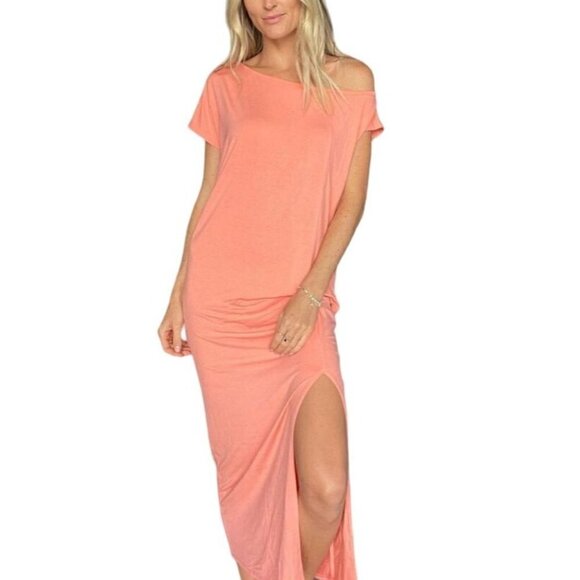 Six/Fifty NWT Orange "The Go-To Vacation" Maxi Dress Size M - Picture 1 of 8